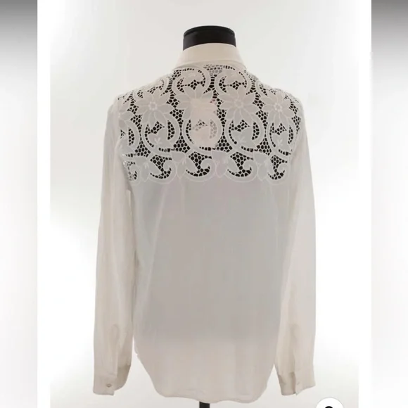 THE KOOPLES White Floral Button Down (S) - Picture 2 of 5